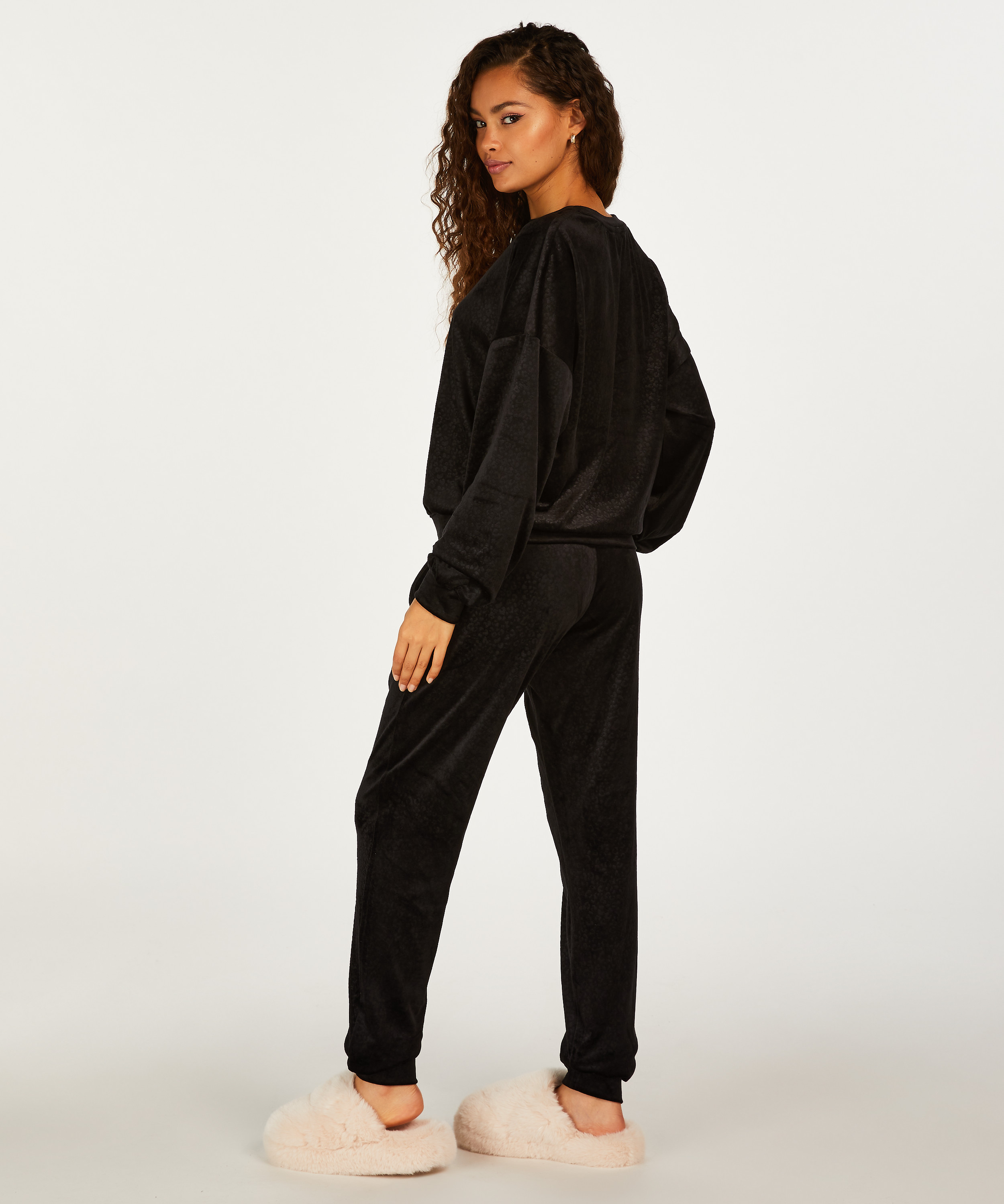 Pantalon de jogging Velours, Noir, main