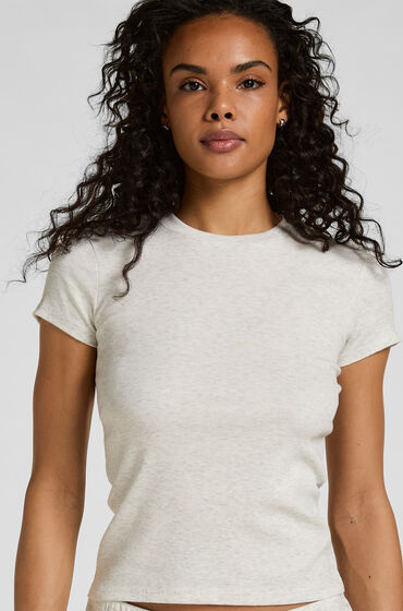 Hunkemöller Haut de Pyjama à Manches Courtes Gris
