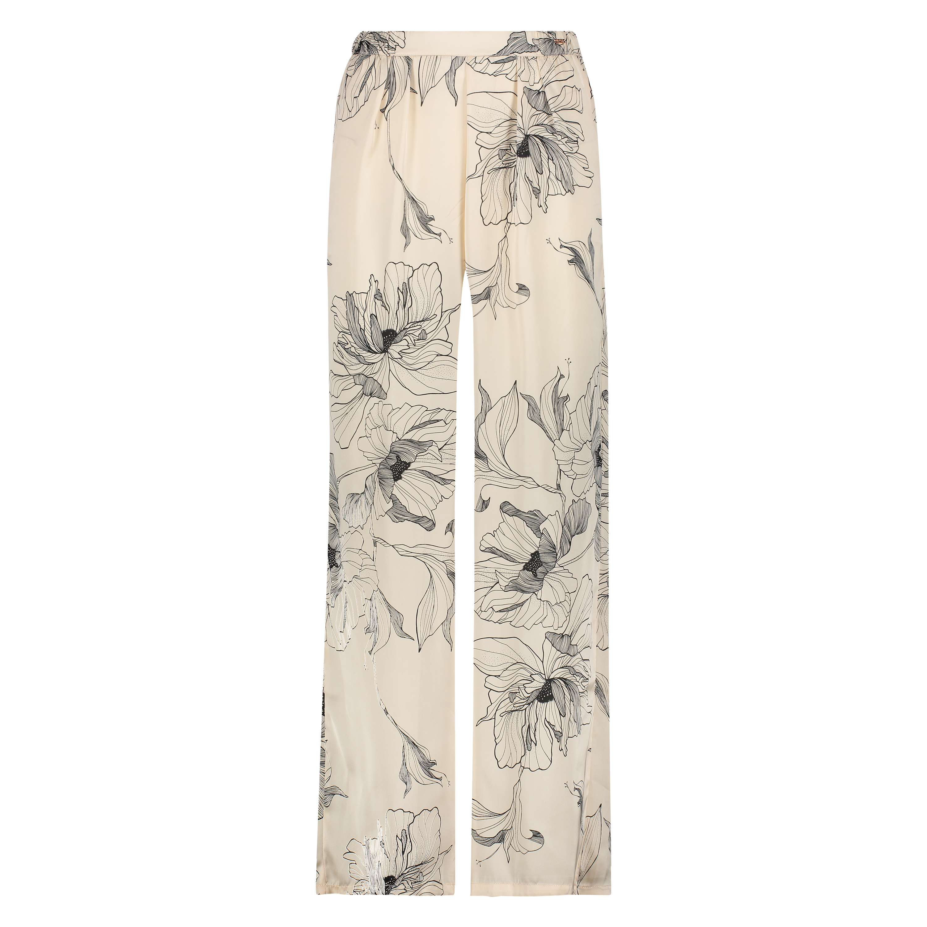 Pantalon Palazzo satin Lotus, Rose, main