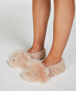 Chaussettes en maille avec des petits coeurs, Rouge