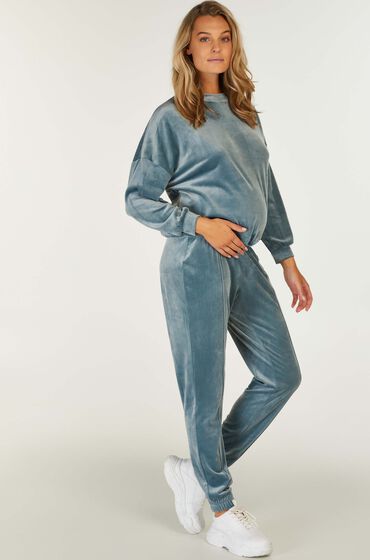 Hunkemöller Pantalon de survêtement de maternité en velours Bleu