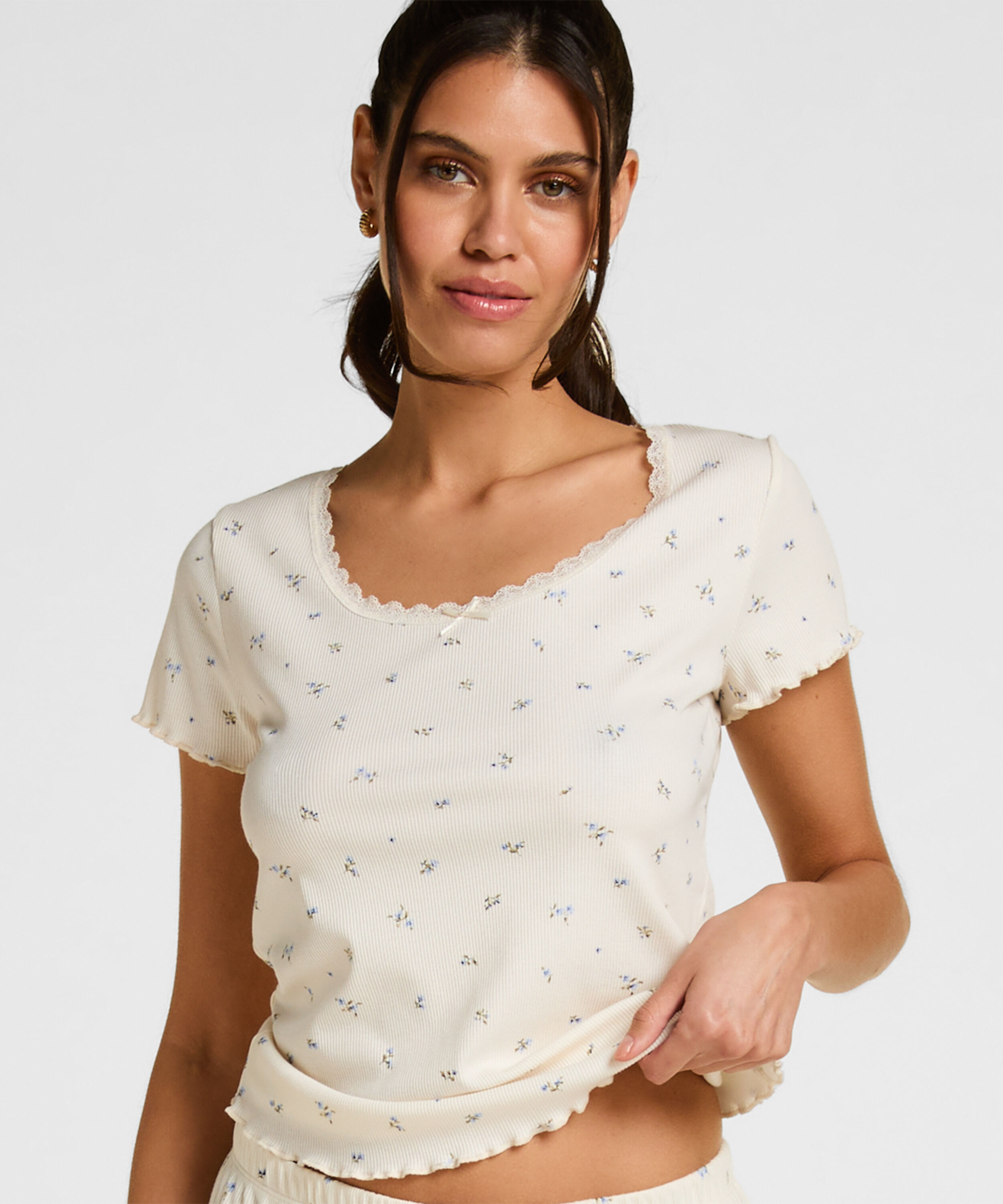 Haut de Pyjama Daisy, Blanc