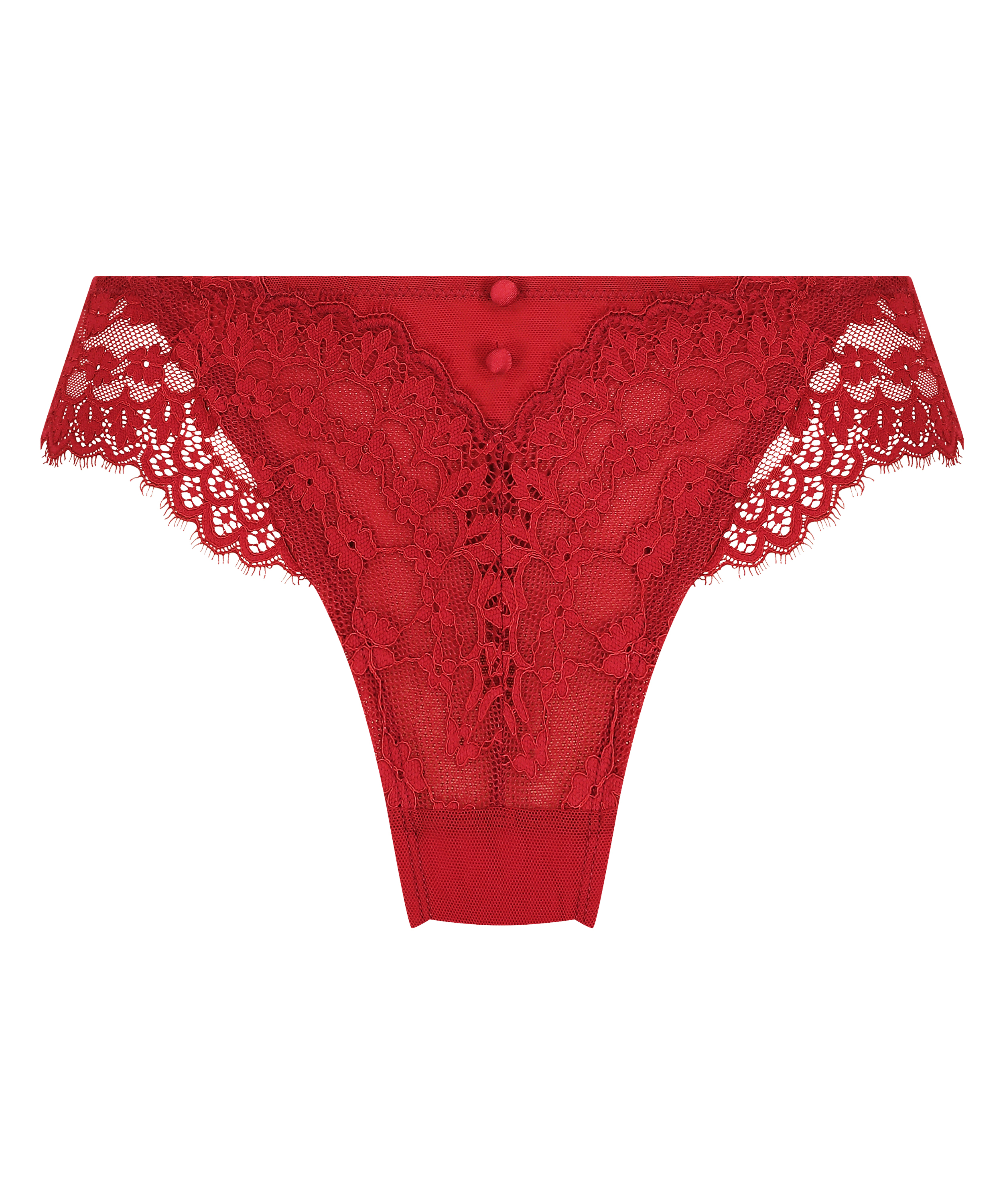 Slip brésilien Daisy, Rouge, main