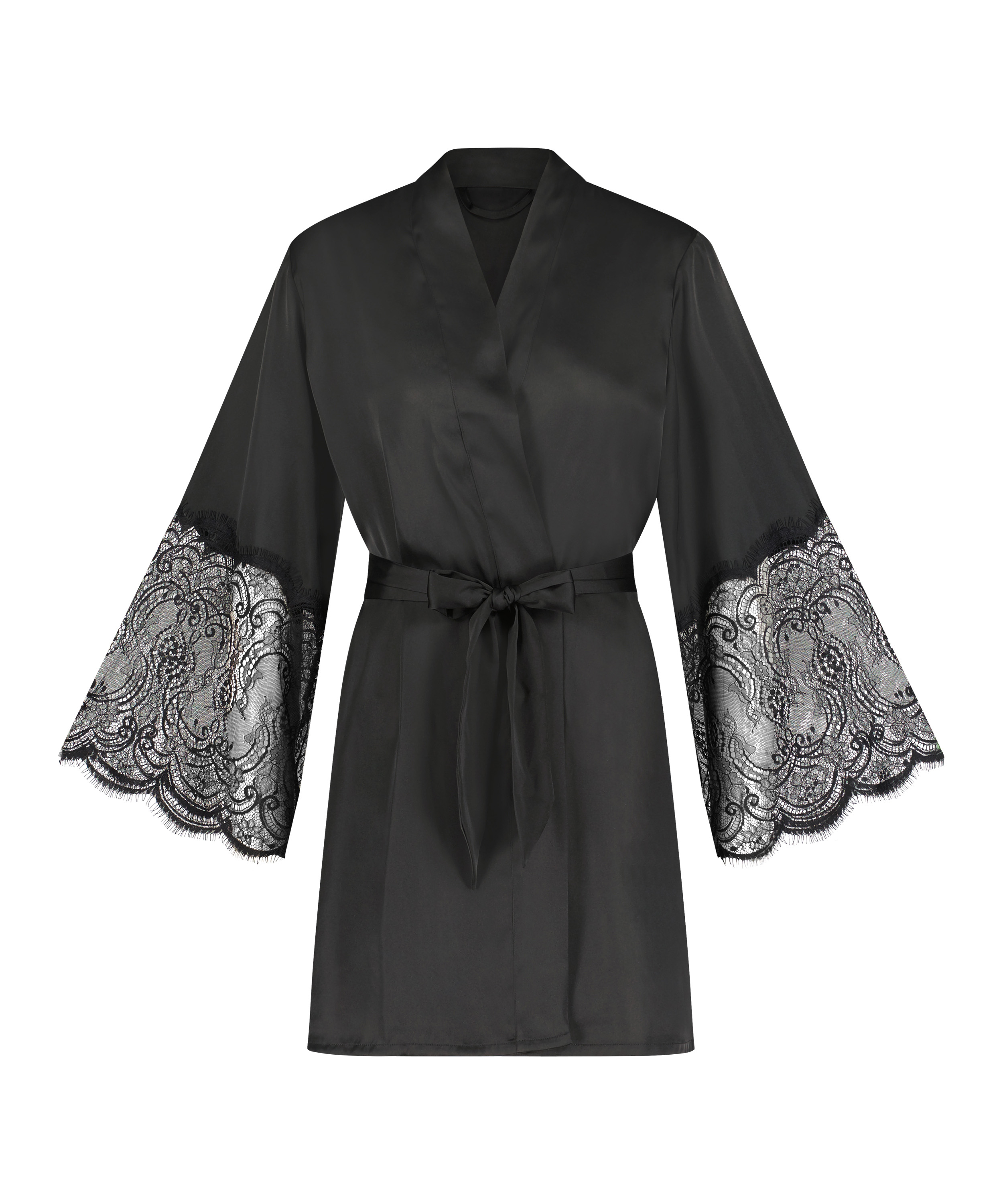 Kimono Satin, Noir, main