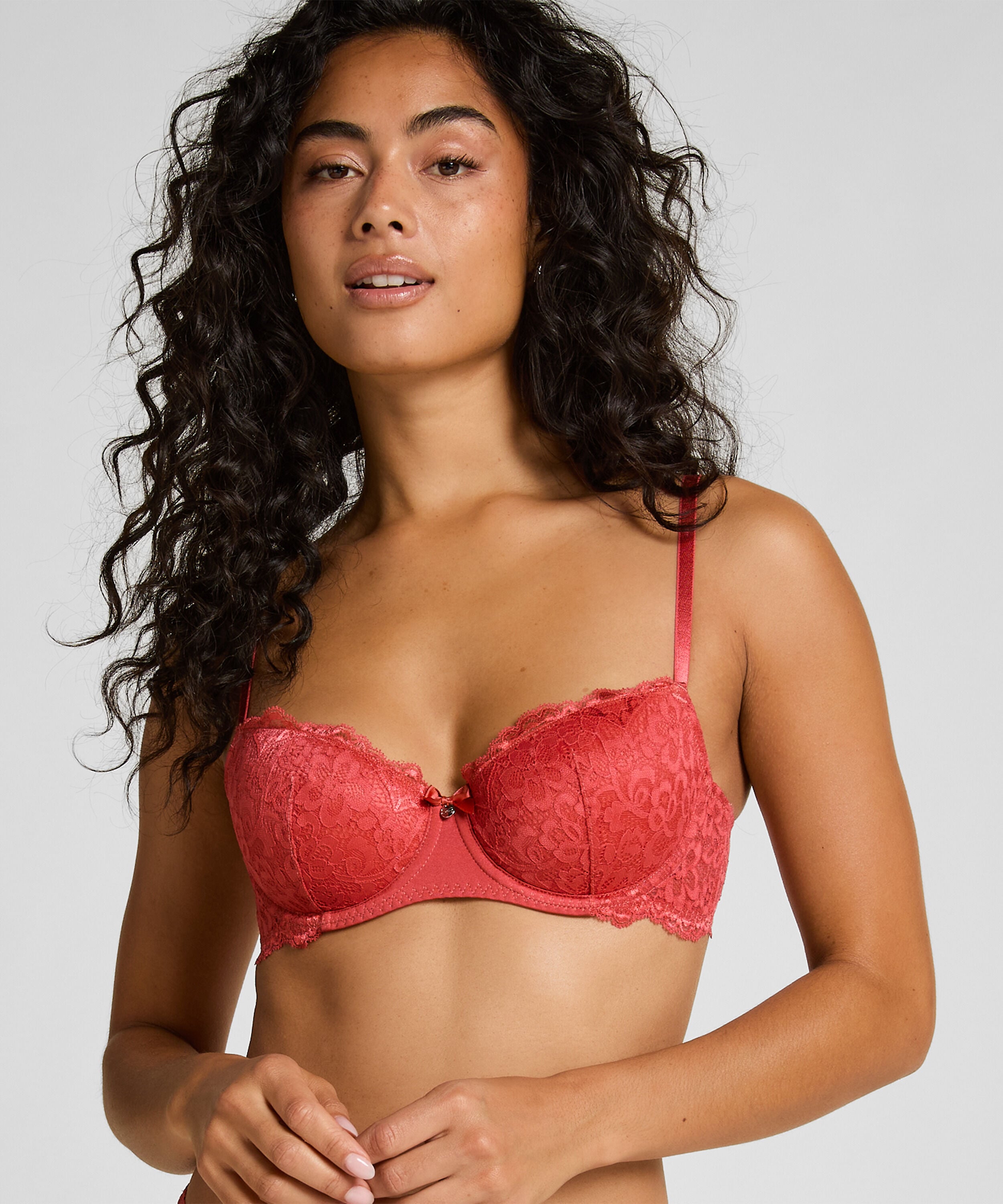 Soutien-gorge à armatures préformé Marine, Rouge