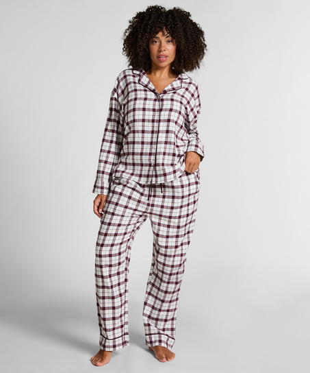 Haut de Pyjama Flanel, Blanc