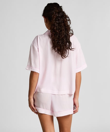 Short de pyjama tissé, Rose