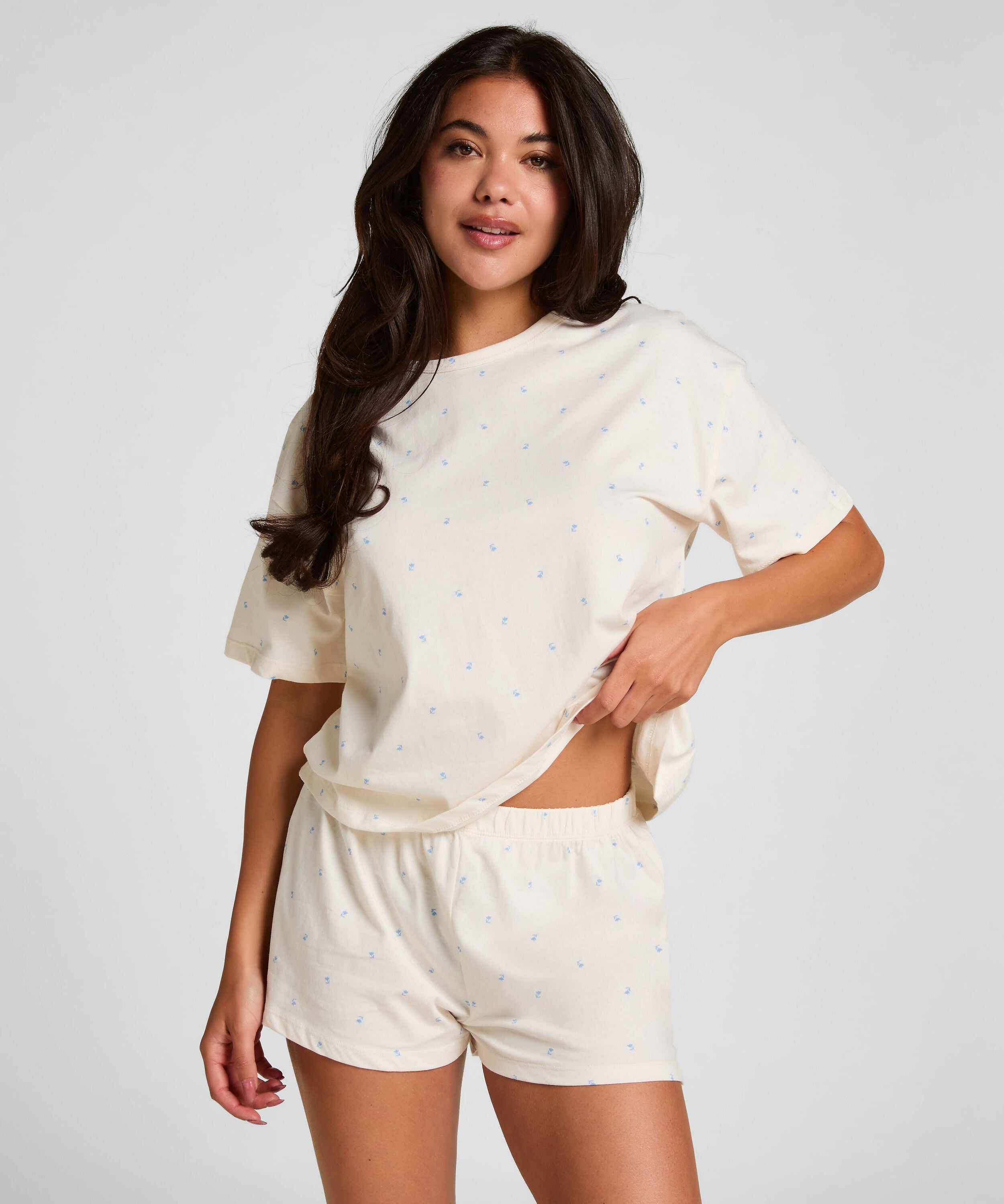 Pyjama set de coton, Blanc Pyjama set de coton, Blanc