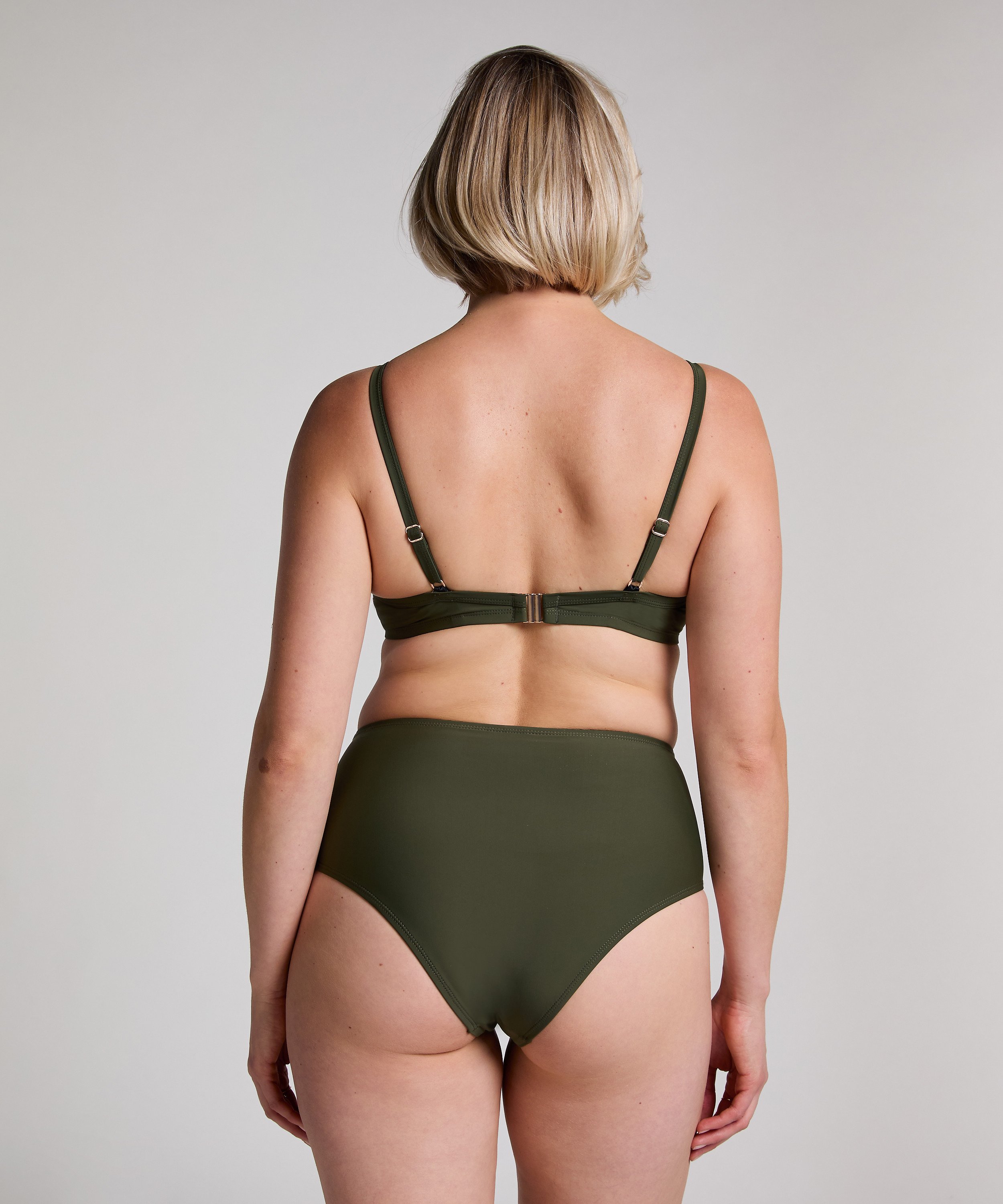 Bas de bikini taille haute Cheeky shaping Luna, Vert, main