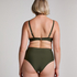 Bas de bikini taille haute Cheeky shaping Luna, Vert