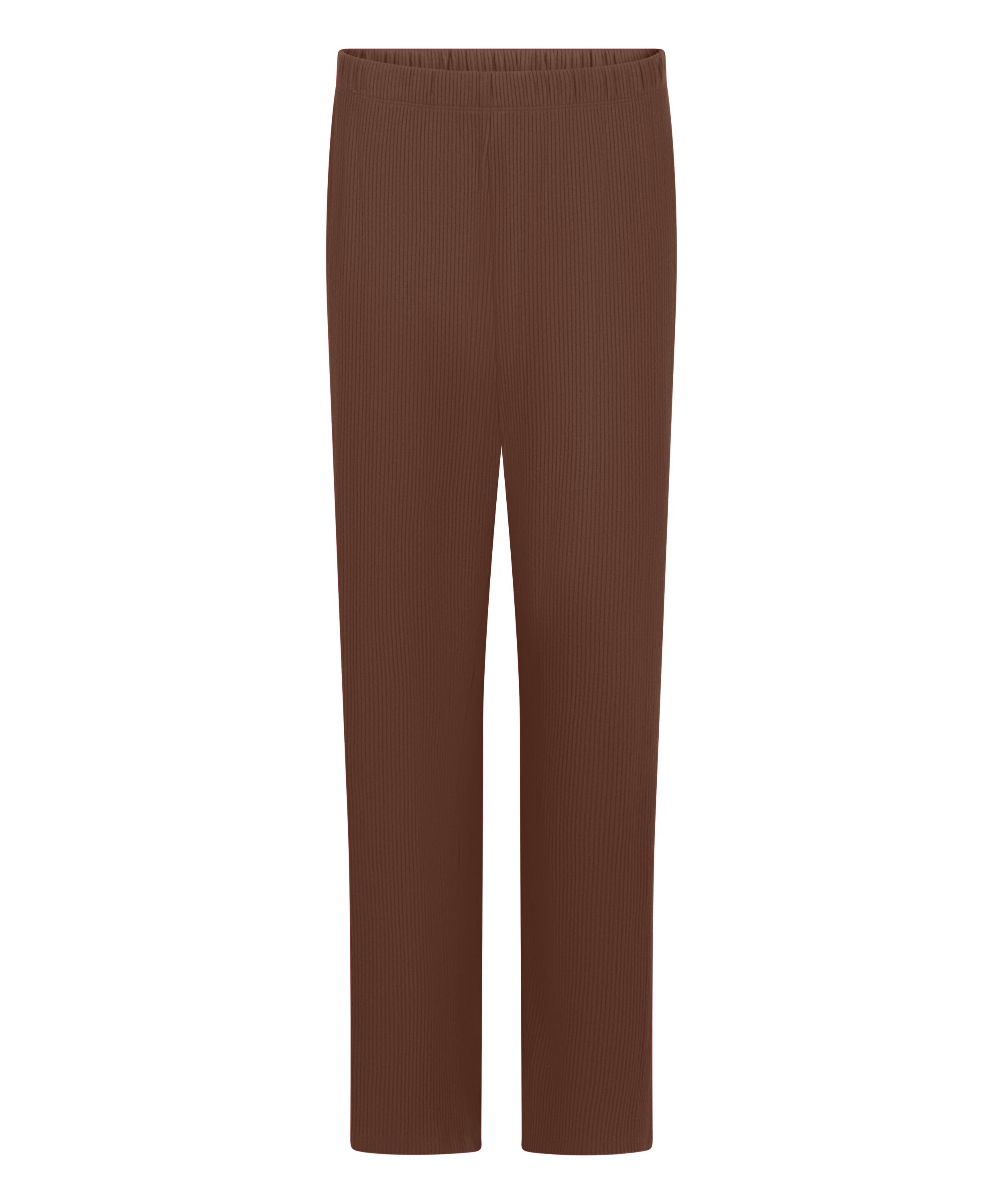 Pantalon Brushed Jersey, Marron