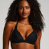 Haut de bikini triangle Luxe, Noir