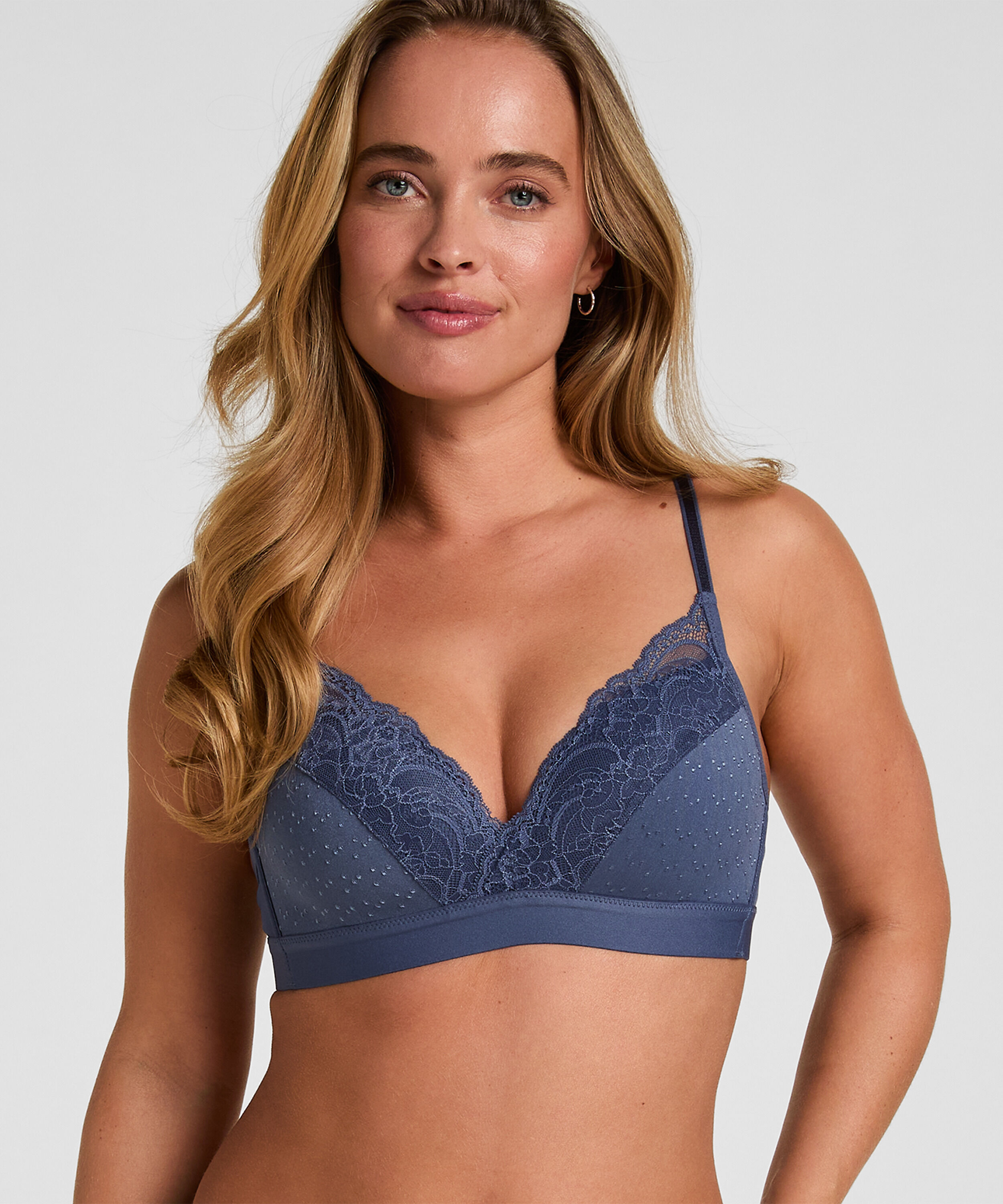 Soutien-gorge sans armatures préformé Sophie, Bleu