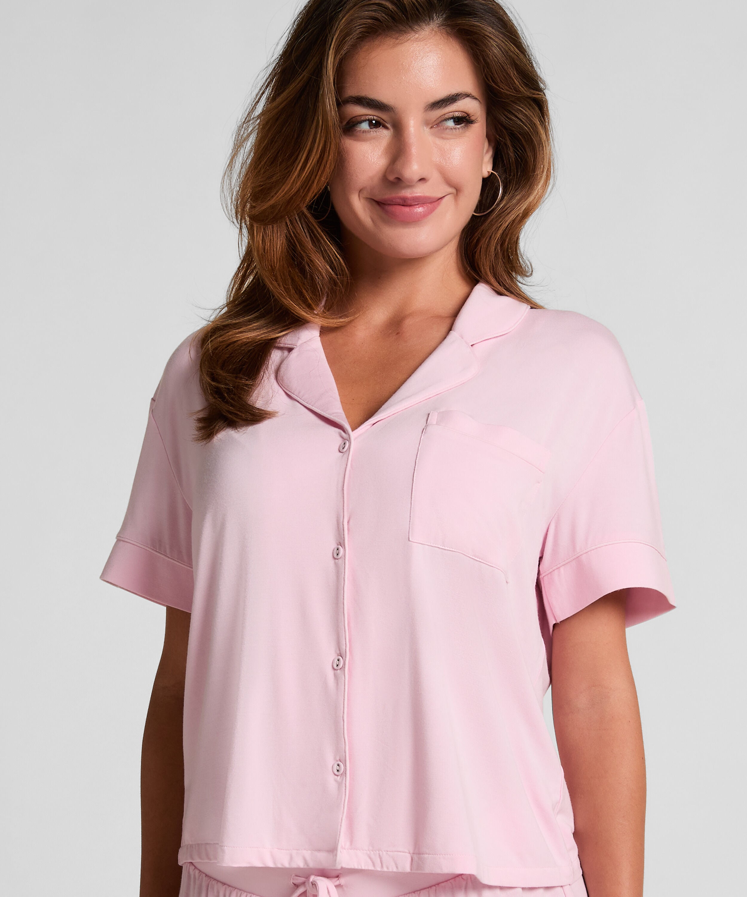 Chemise de pyjama Jersey Essential, Rose