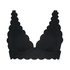 Haut de bikini Triangle Scallop, Noir