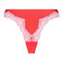 Slip br&eacute;silien Lace & Shine, Rouge