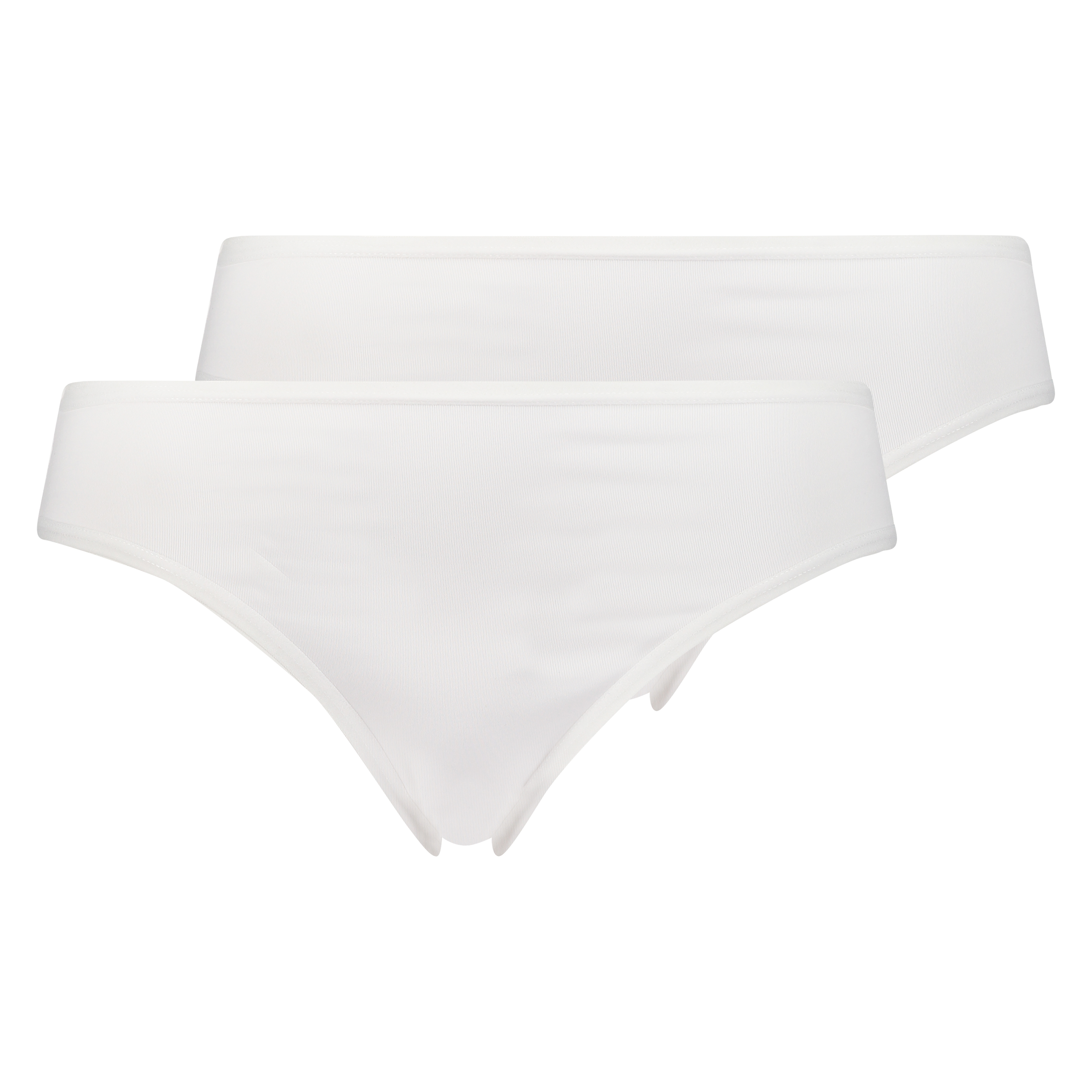 Lot de 2 slip Kim Cotton, Blanc, main