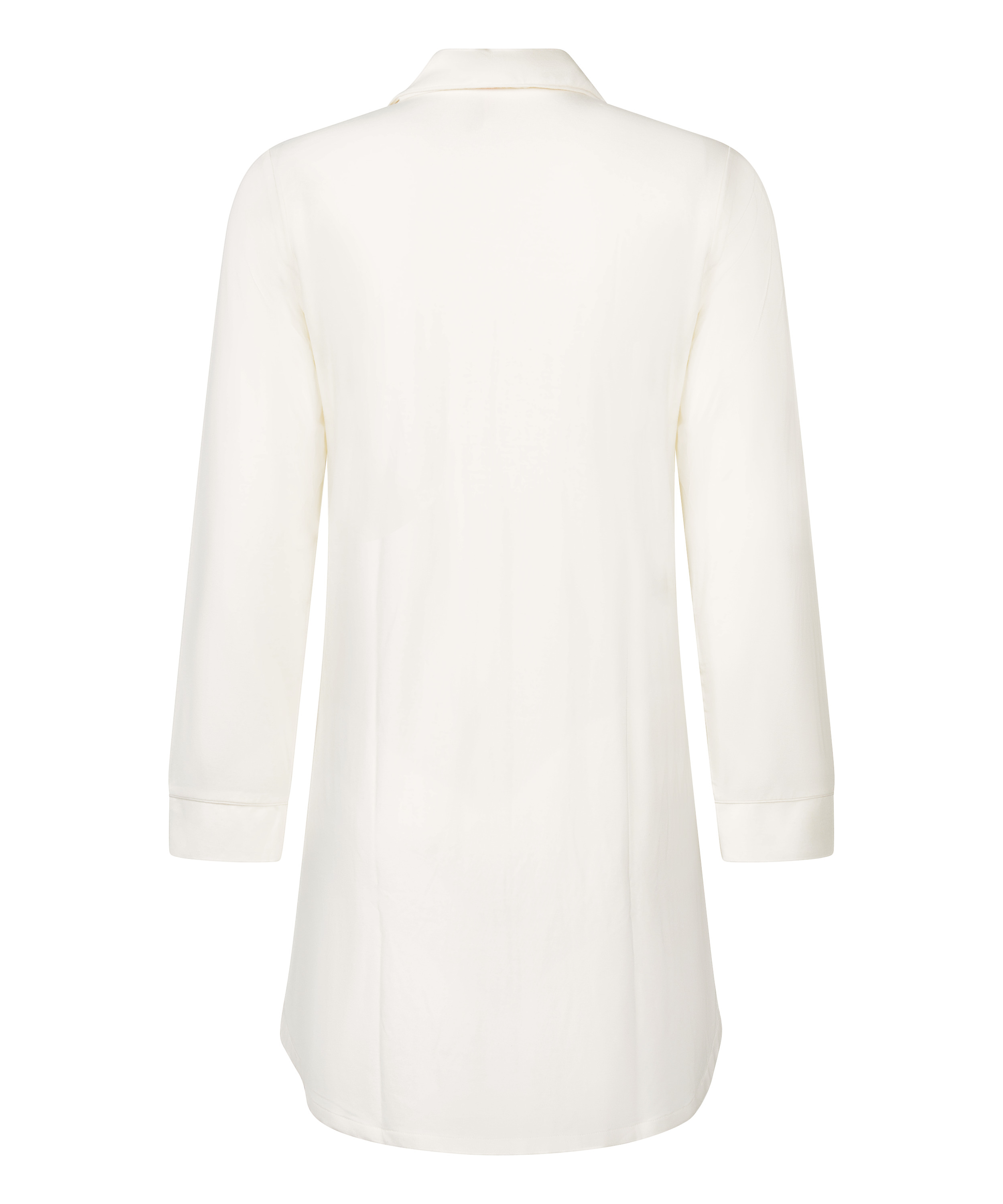Robe-chemise à manches longues en jersey Essential, Blanc, main