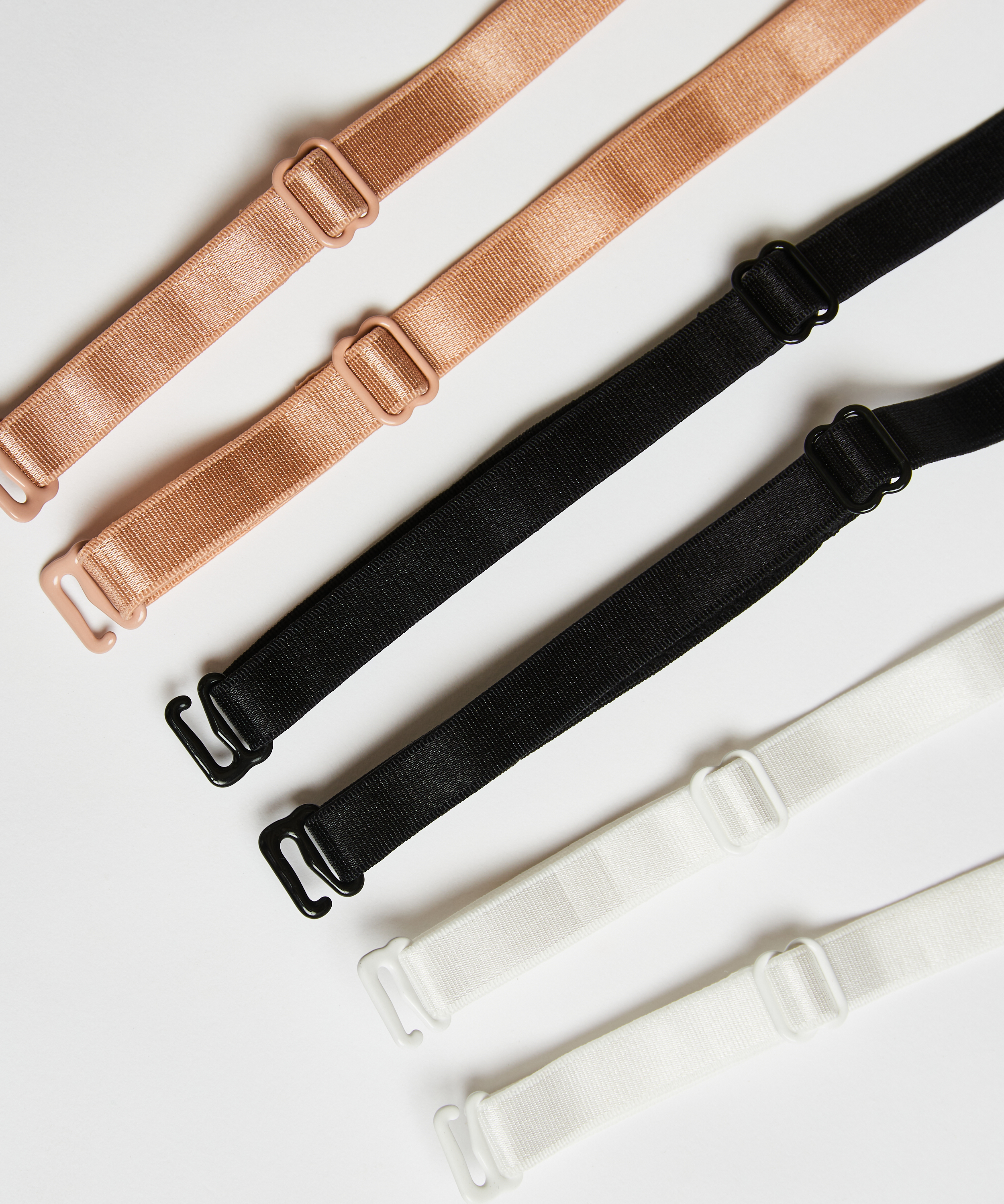 3 bretelles de soutien-gorge basiques, Noir, main