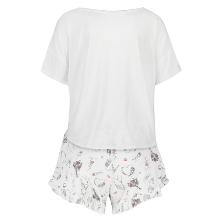 Ensemble pyjama court Bridal, Blanc