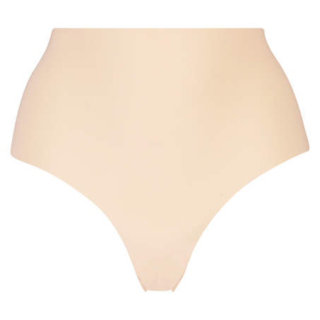 Slip brésilien taille haute Invisible, Beige