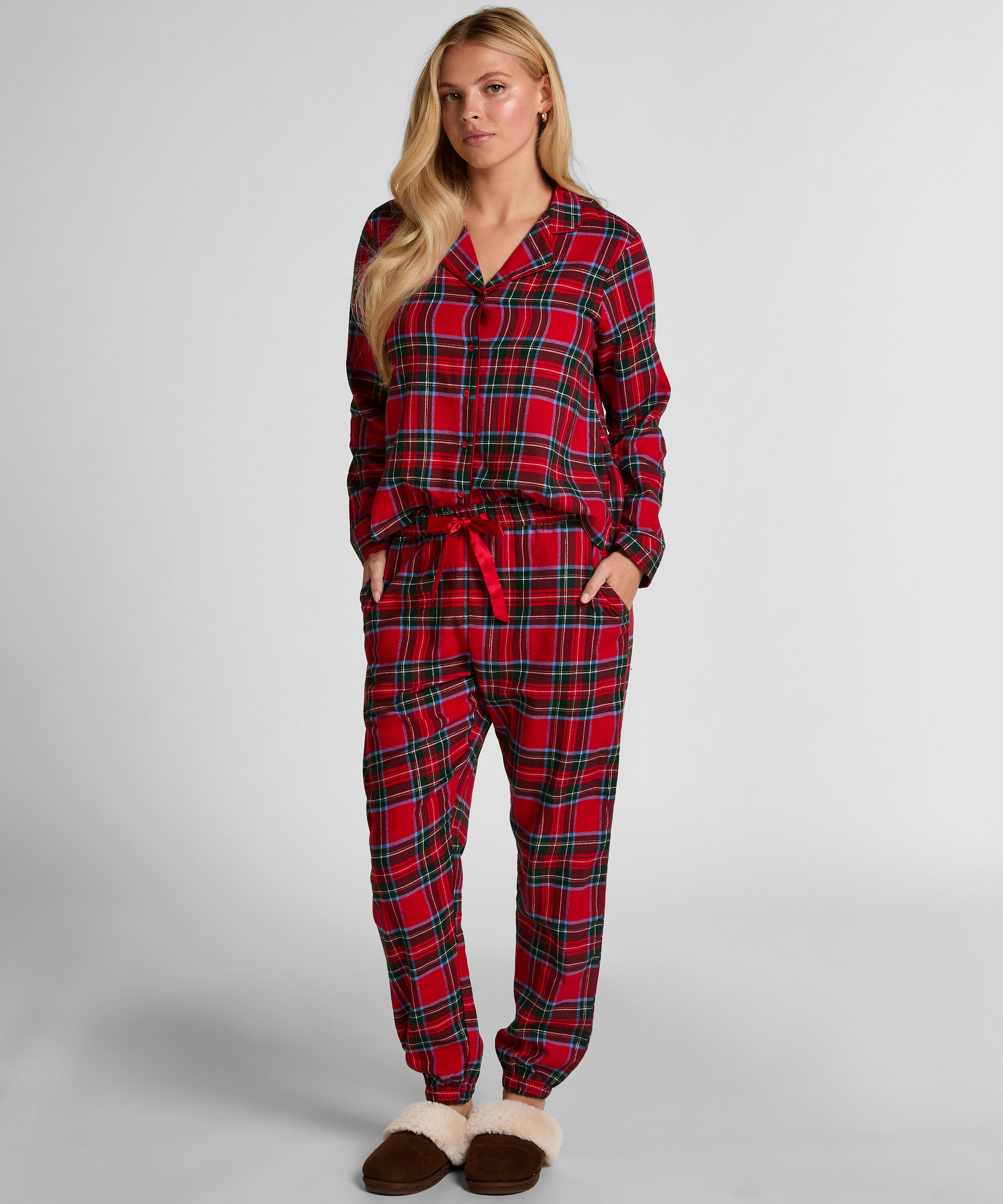 Pantalon de Pyjama Flanel, Rouge
