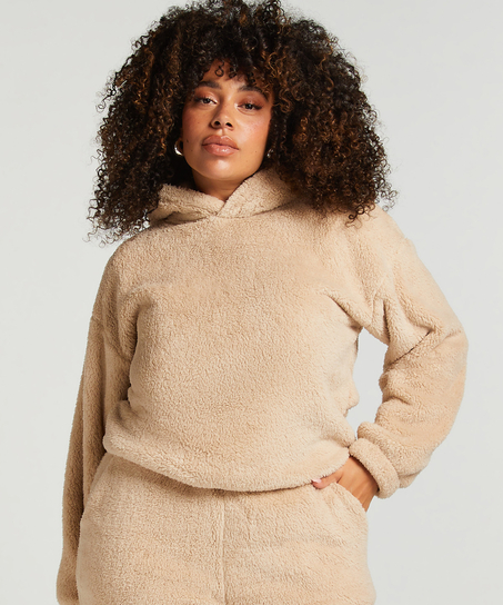 Sweat à Capuche polaire Snuggle, Beige