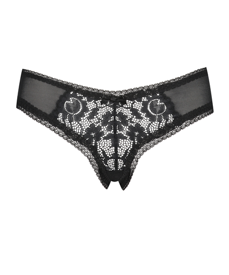 Slip brésilien en forme de V Franzi, Noir