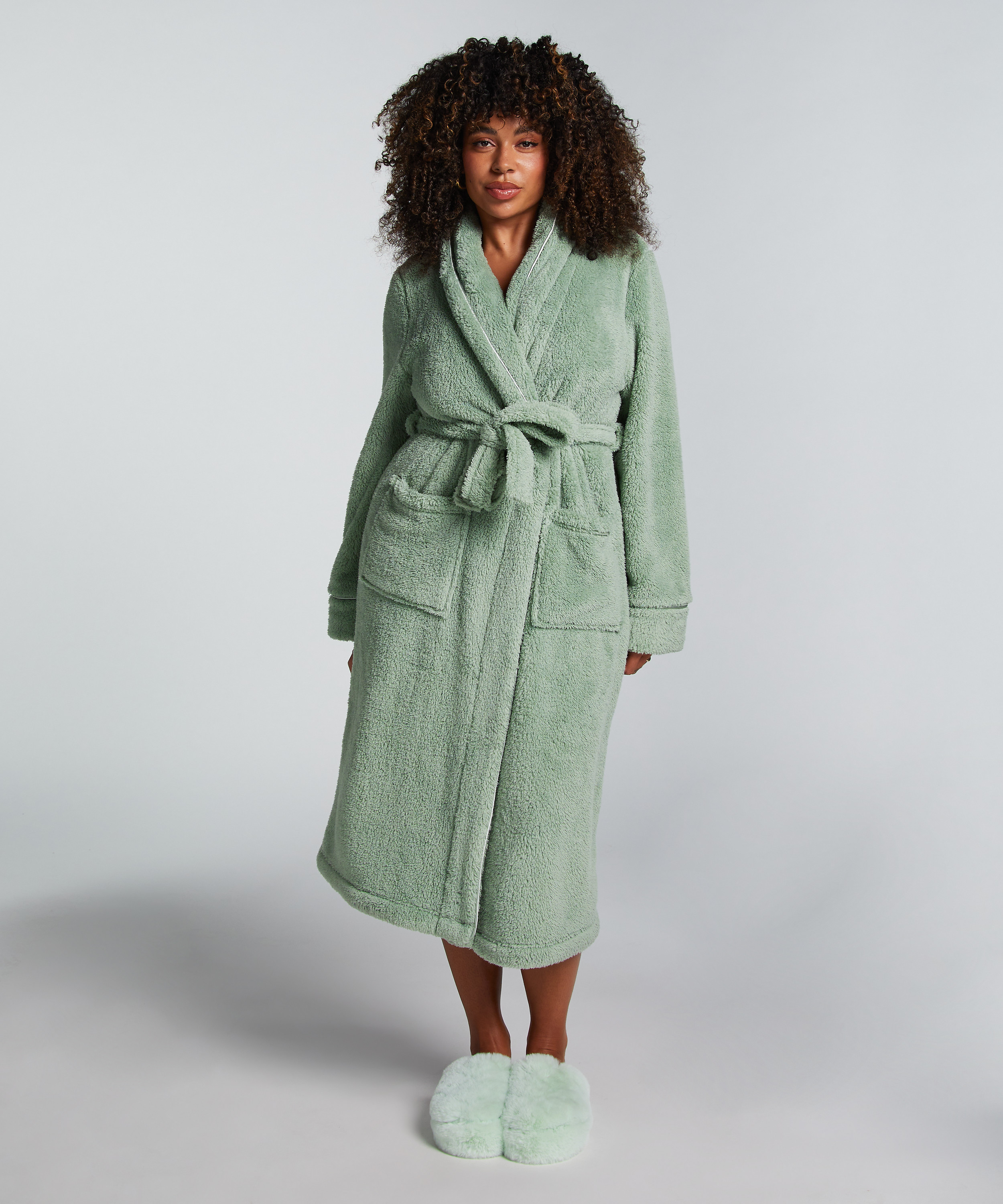 Peignoir Fleece, Vert, main