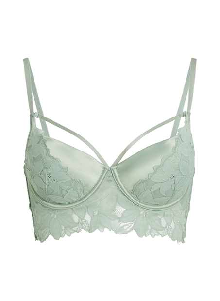 Soutien-gorge à armatures préformé longline Ingrid, Vert