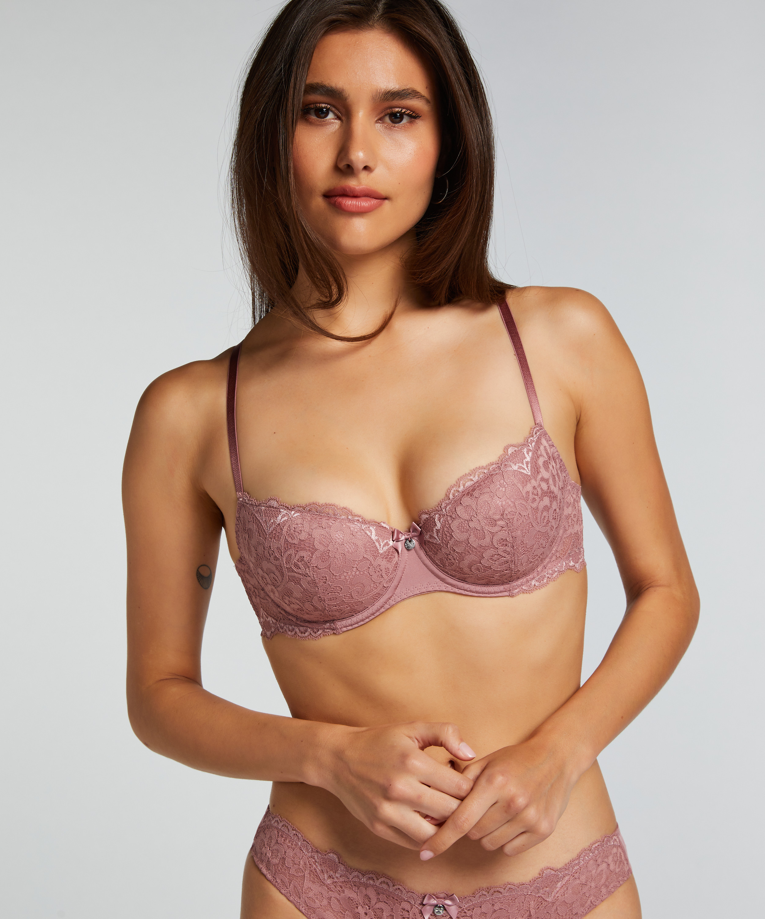 Soutien-gorge &agrave; armatures pr&eacute;form&eacute; Marine, Rose, main