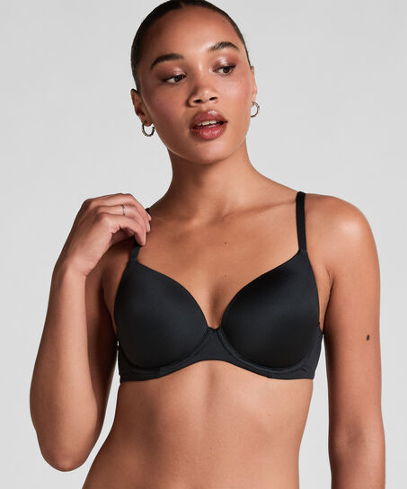 Soutien-gorge t-shirt basic, Noir