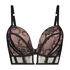 Soutien-gorge push-up rembourré sans armatures longues Magdalena, Noir