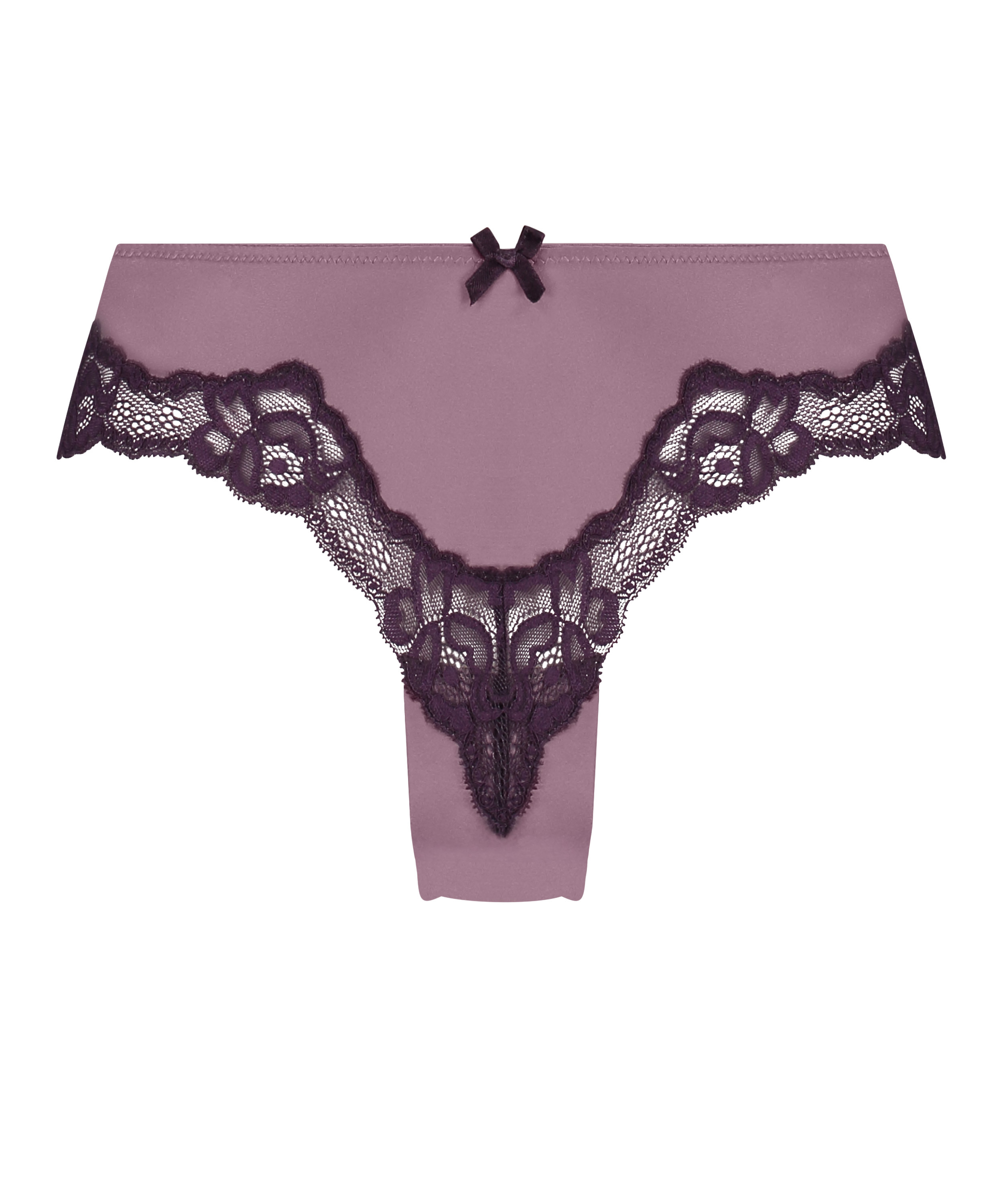 Slip brésilien Lace & Shine, Violet, main