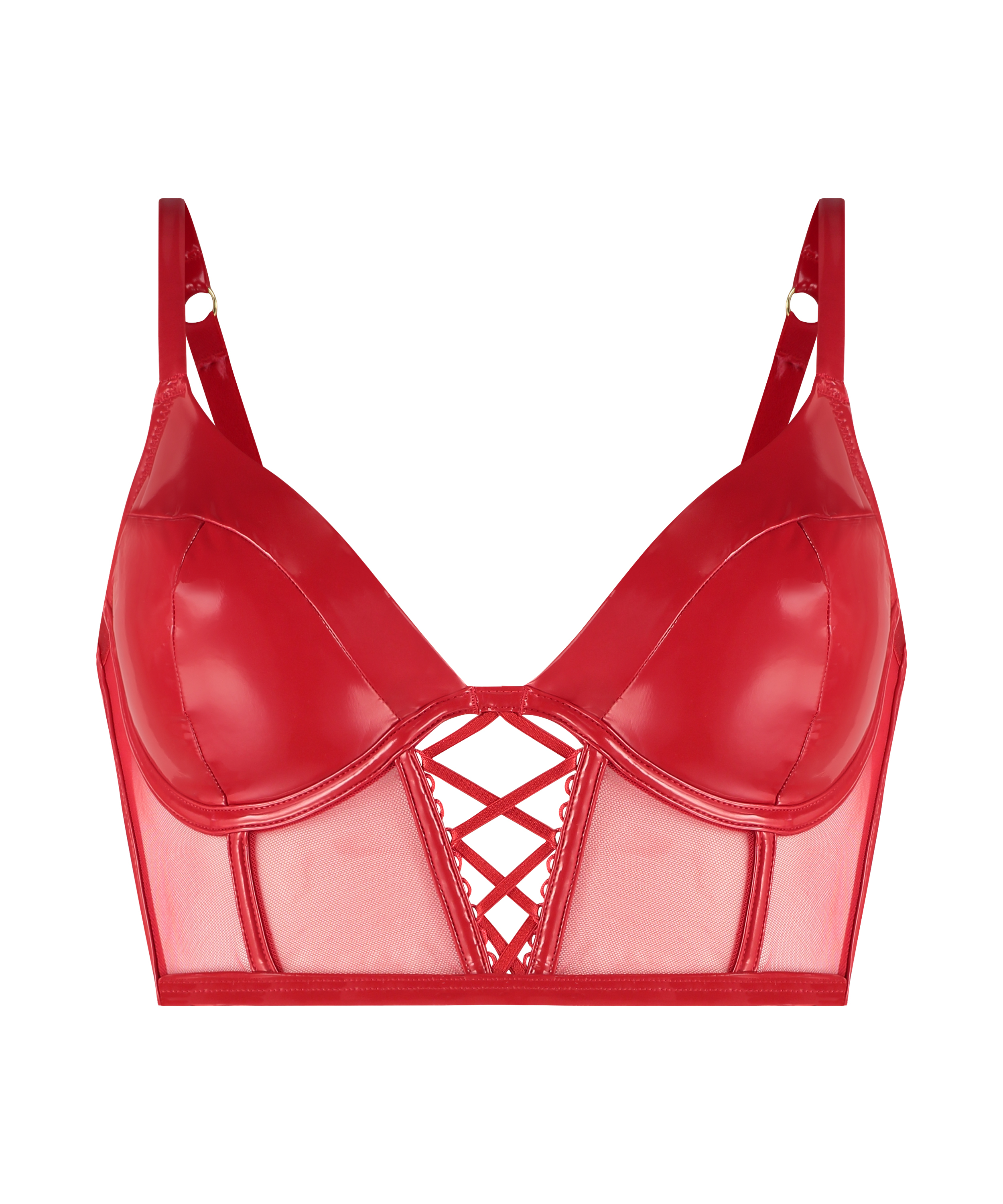 Soutien-gorge à armatures préformé Longline Wilde, Rouge, main