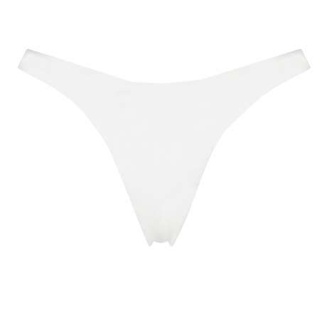 Slip de bikini échancré Lola, Blanc