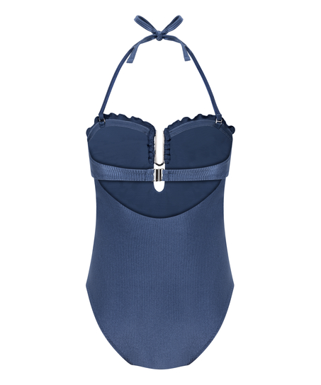 Maillot de bain bandeau en Sardinia, Bleu