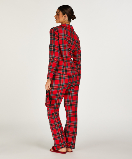 Pyjama Check Twill, Rouge