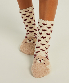 Chaussettes cosy, Beige