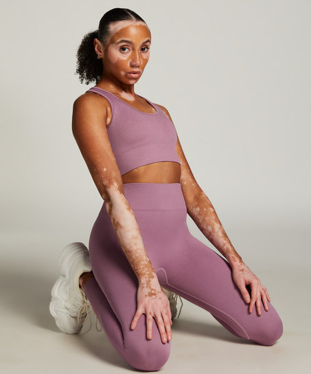 HKMX Soutien-gorge de sport sans couture, Violet