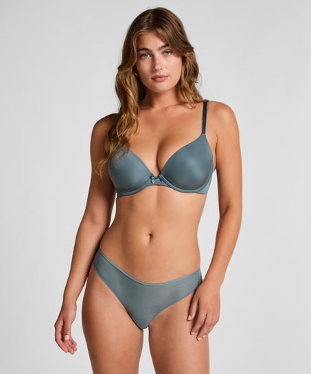 Soutien-gorge à armatures préformé Plunge, Bleu