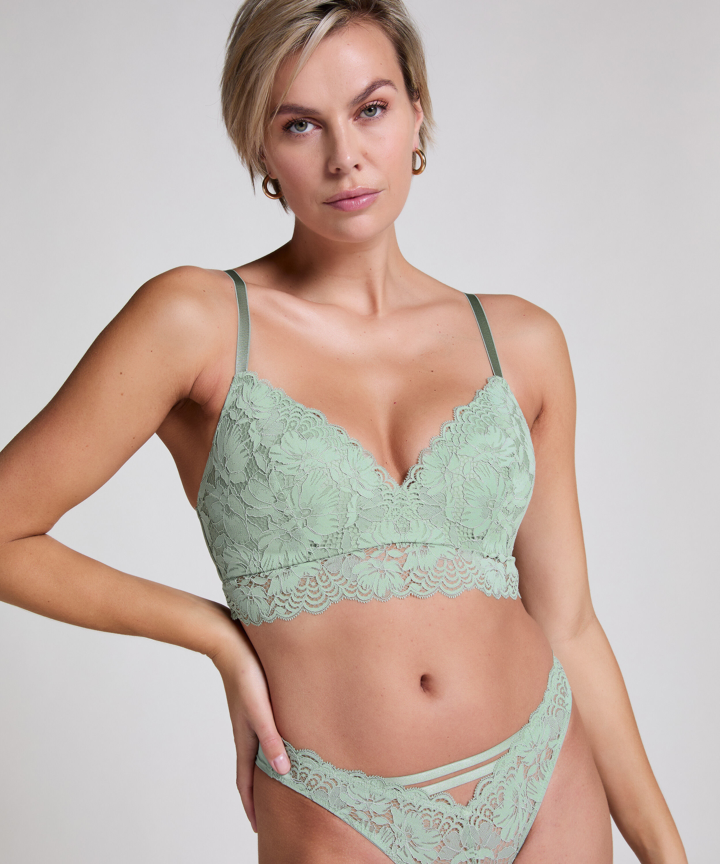 Soutien-gorge sans armatures préformé Andrea, Vert