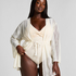Caftan de plage en crochet, Blanc