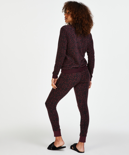leggings en micro-polaire, Rouge