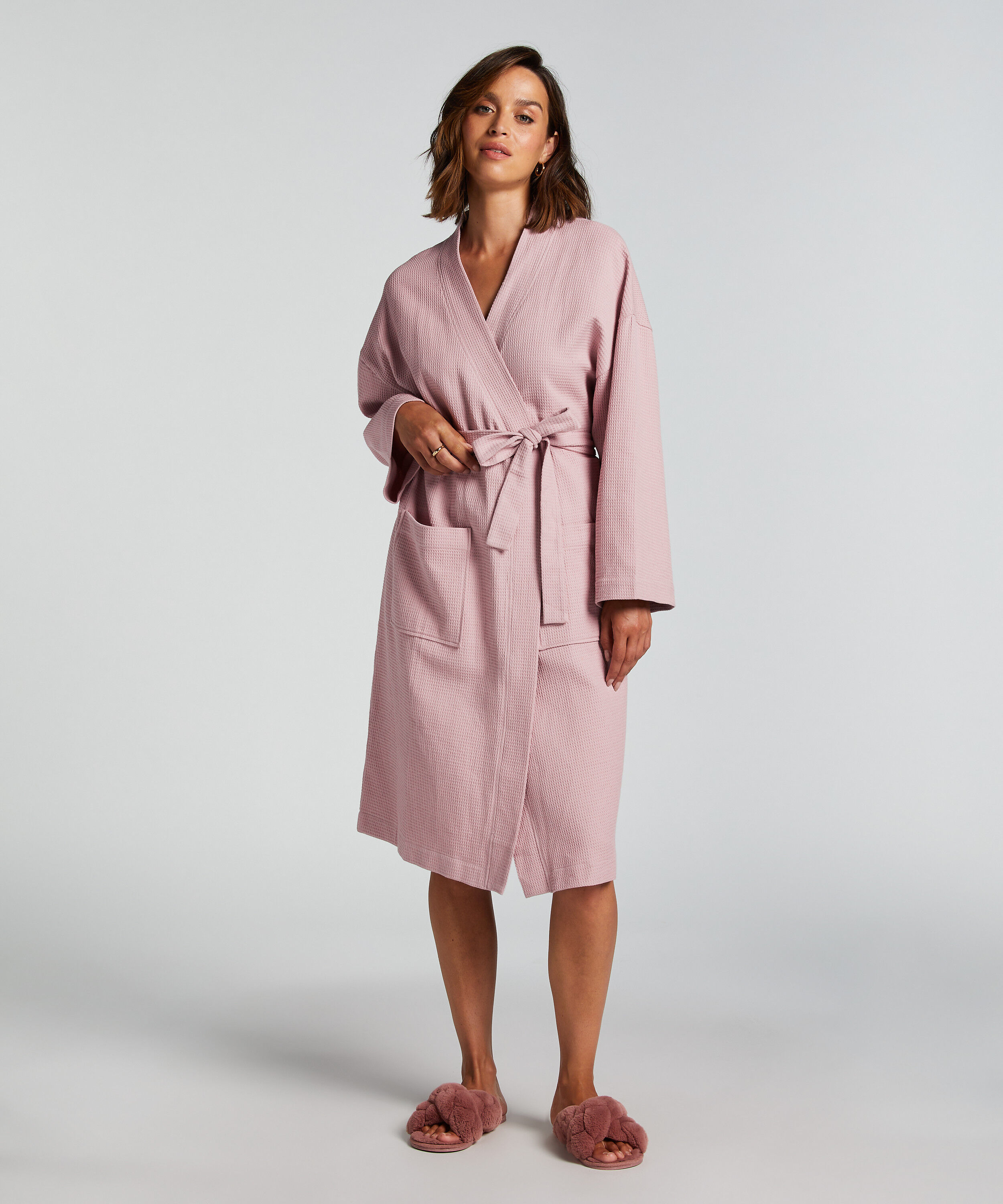 Peignoir Waffle, Violet Peignoir Waffle, Violet