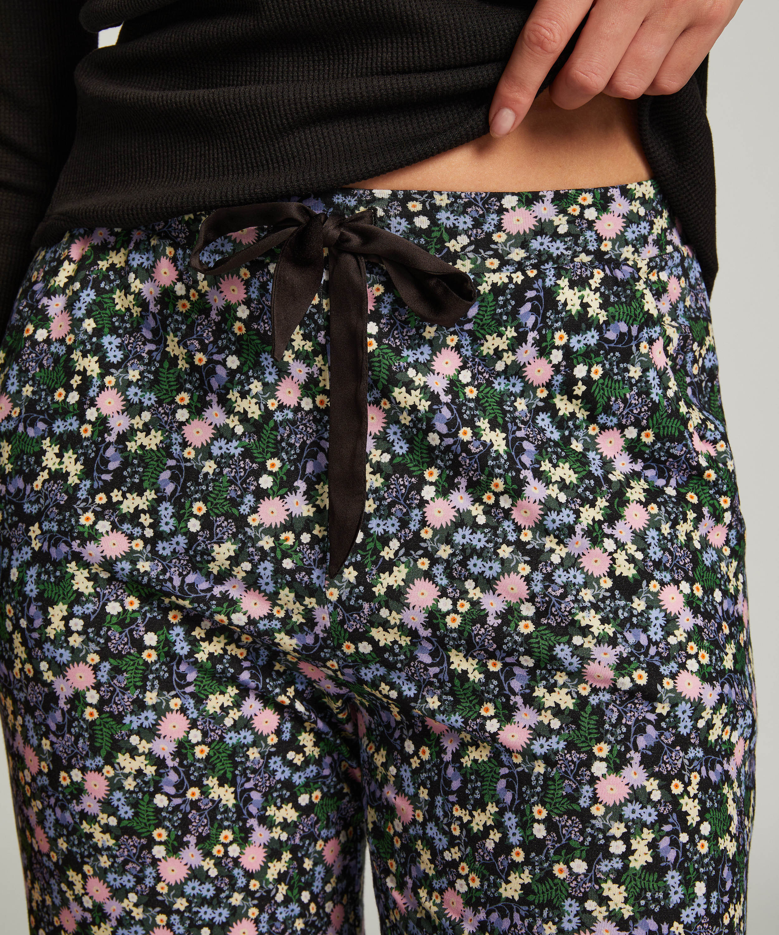 Petite pantalon de pyjama, Noir, main