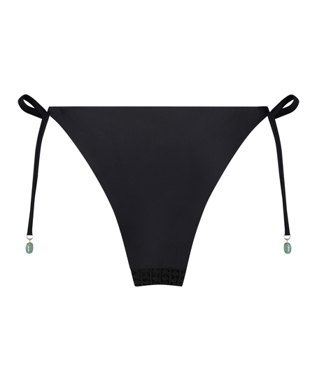 Slip de Bikini Cheeky Tanga Maui Crochet, Noir