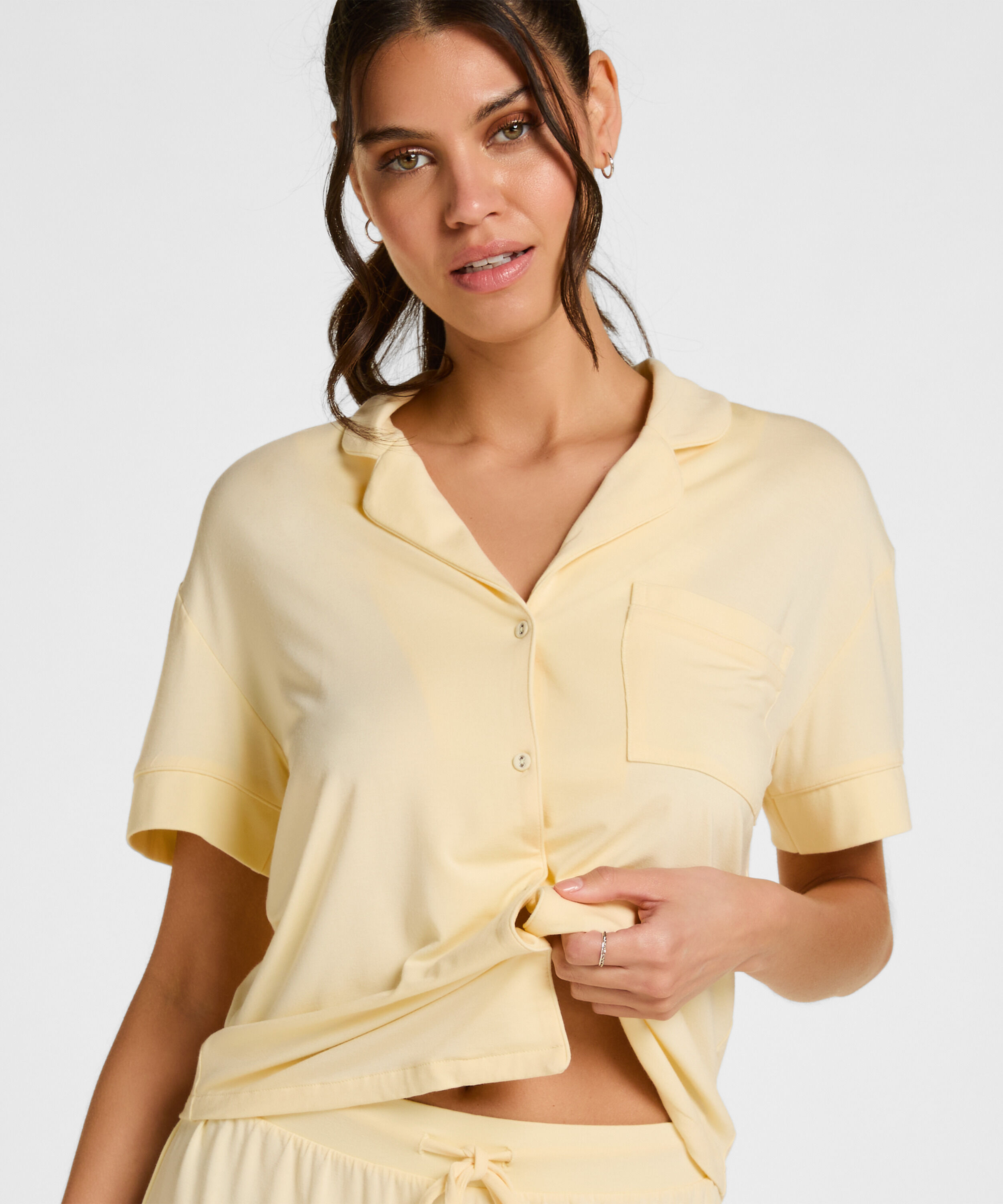 Veste à manches courtes en jersey Essential, Jaune Veste à manches courtes en jersey Essential, Jaune