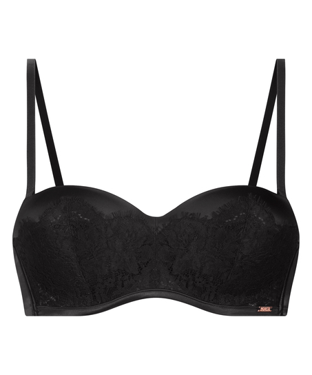 Soutien-gorge à armatures préformé sans bretelles Chalice, Noir