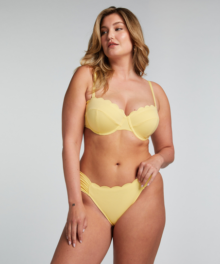 Slip de Bikini Rio Scallop, Jaune